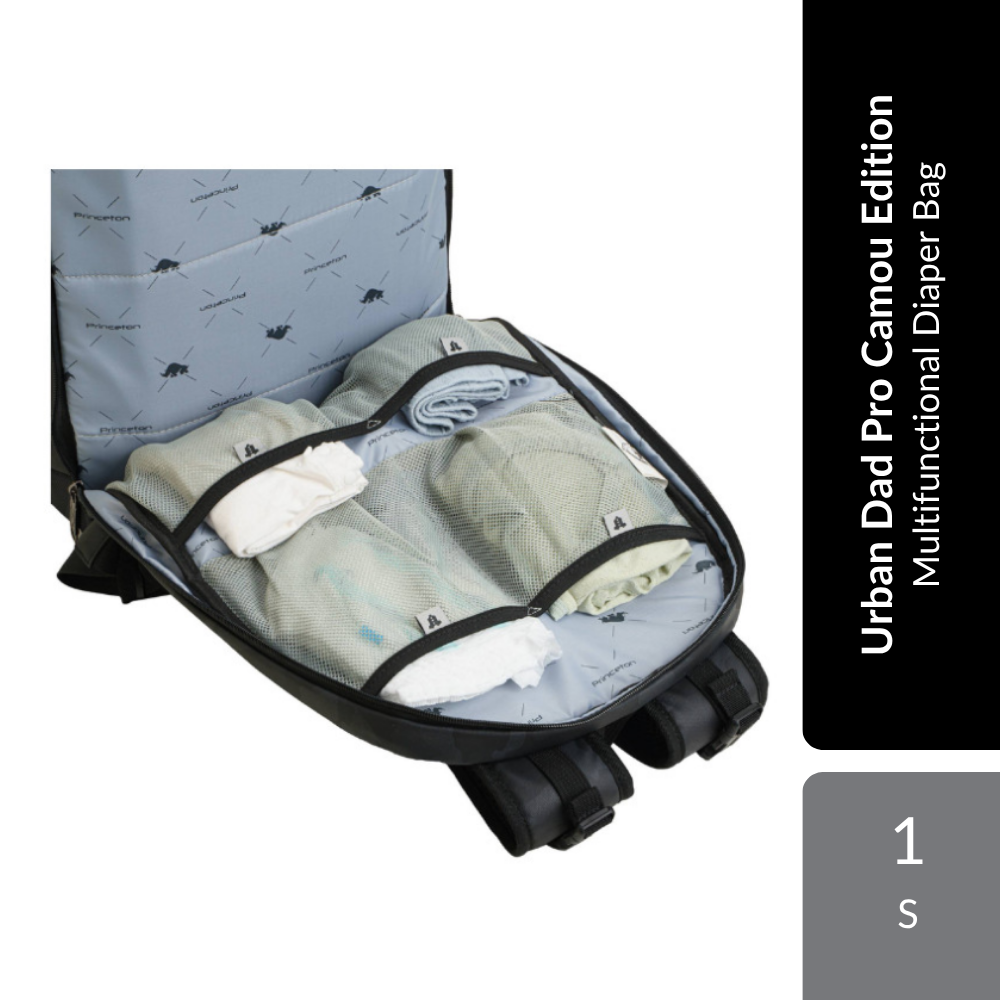 Princeton Urban Dad Pro Camou Edition 1s | Spacious & Multifunctional Diaper Bag For Parents Alpro Baby