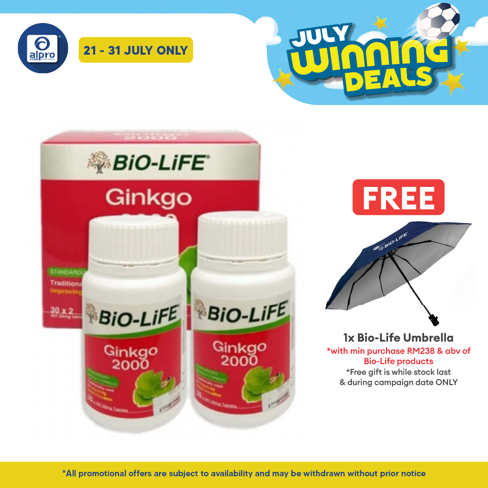 Bio-life Ginkgo 2000 2x30s | Heart Health Bio-life
