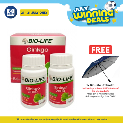 Bio-life Ginkgo 2000 2x30s | Heart Health Bio-life