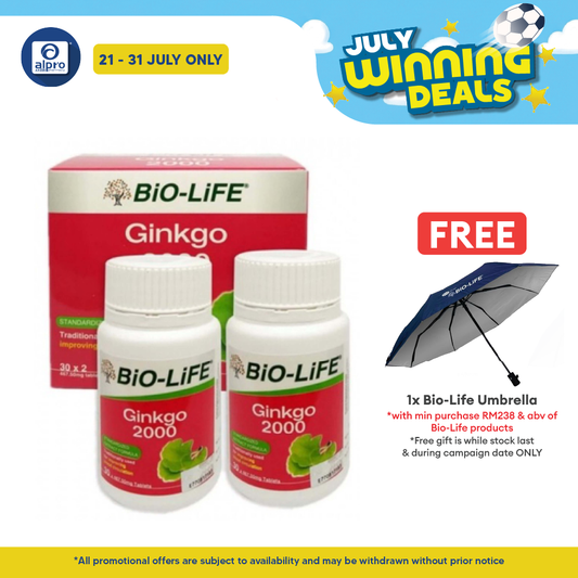 Bio-life Ginkgo 2000 2x30s | Heart Health Bio-life