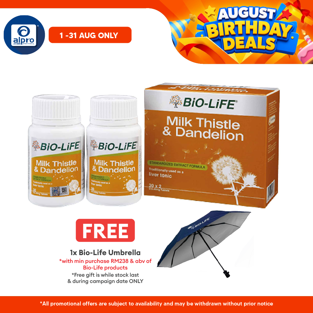 Bio-life Milk Thistle & Dandelion 2x30s | Liver Health Bio-life