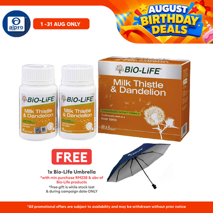 Bio-life Milk Thistle & Dandelion 2x30s | Liver Health Bio-life