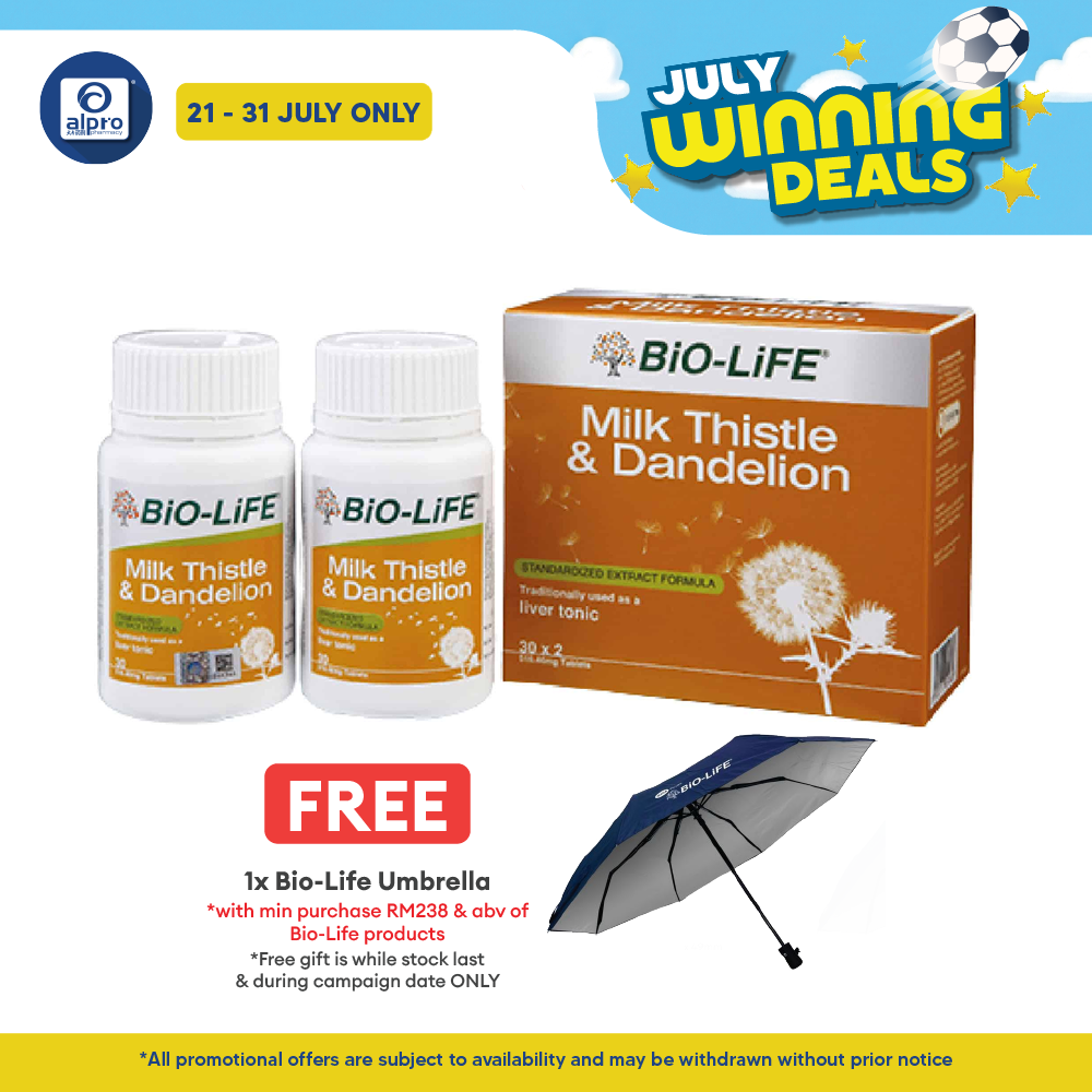 Bio-life Milk Thistle & Dandelion 2x30s | Liver Health Bio-life