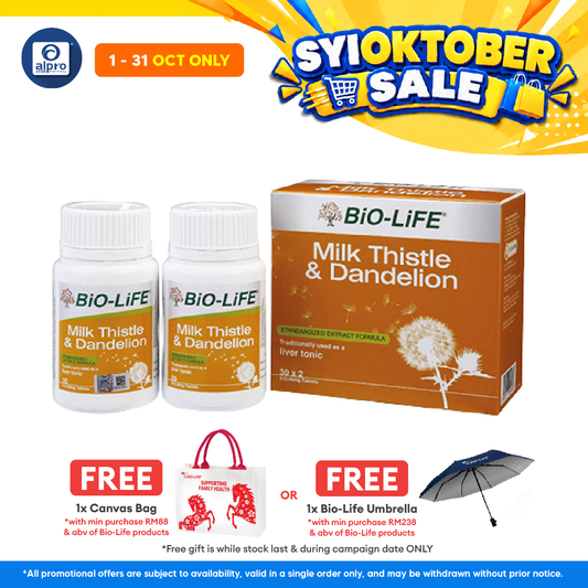Bio-life Milk Thistle & Dandelion 2x30s | Liver Health