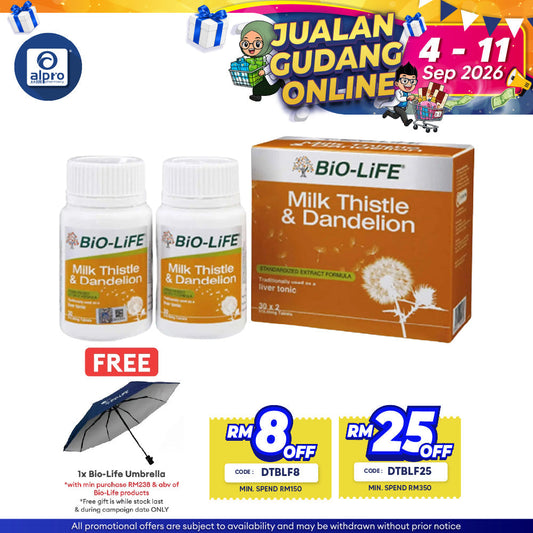Bio-life Milk Thistle & Dandelion 2x30s | Liver Health Bio-life