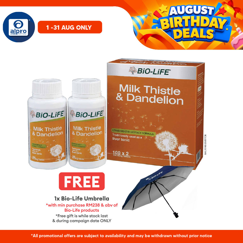 Bio-life Milk Thistle & Dandelion 2x100s | Liver Health Bio-life