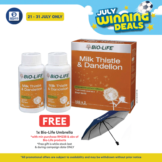 Bio-life Milk Thistle & Dandelion 2x100s | Liver Health Bio-life