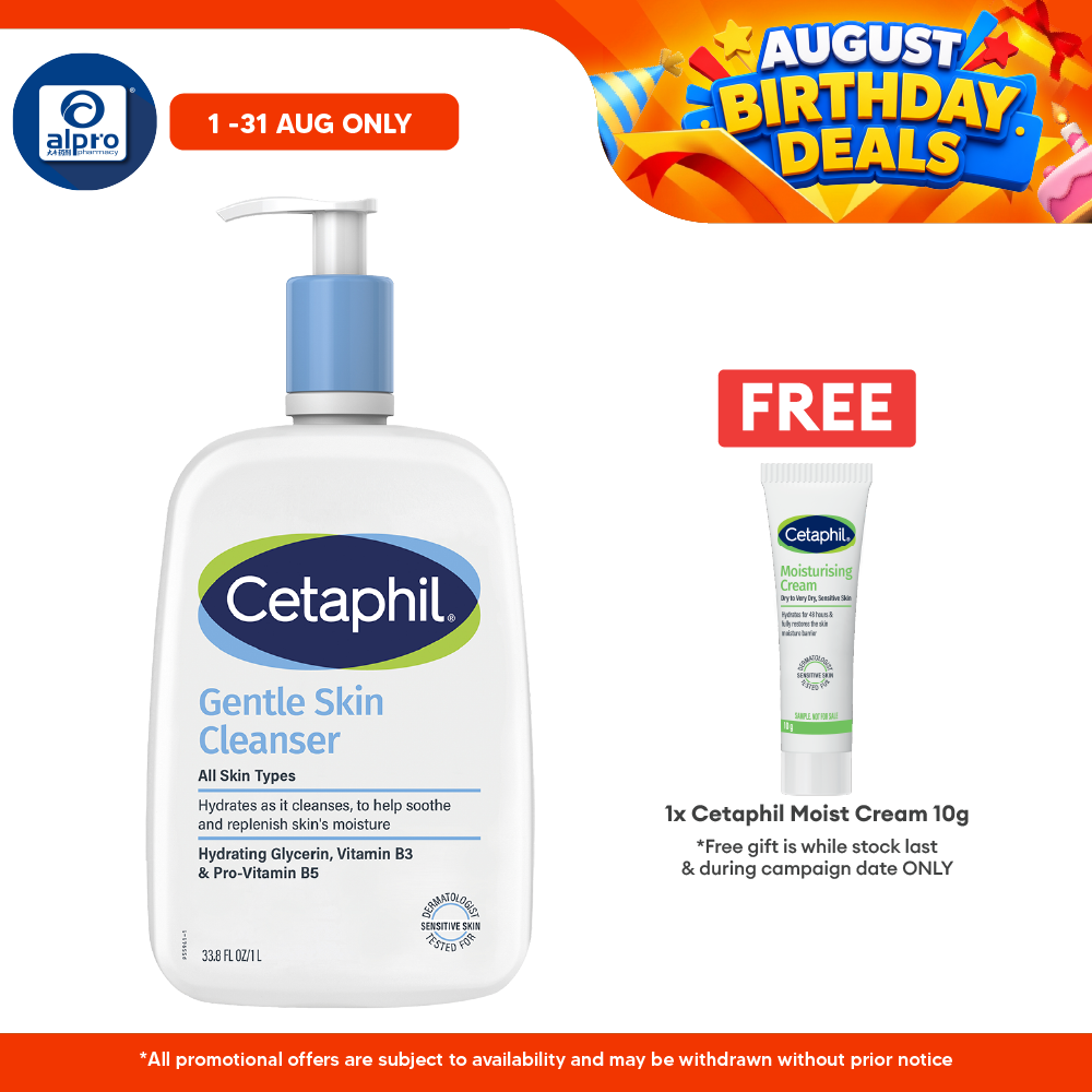 Cetaphil Gentle Skin Cleanser 1L | For Dry and Sensitive Skin Cetaphil