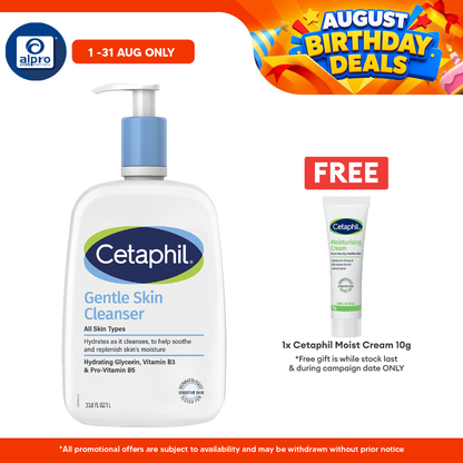 Cetaphil Gentle Skin Cleanser 1L | For Dry and Sensitive Skin Cetaphil