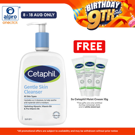 Cetaphil Gentle Skin Cleanser 1L | For Dry and Sensitive Skin Cetaphil