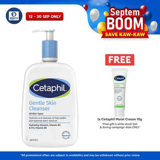 Cetaphil Gentle Skin Cleanser 1L | For Dry and Sensitive Skin