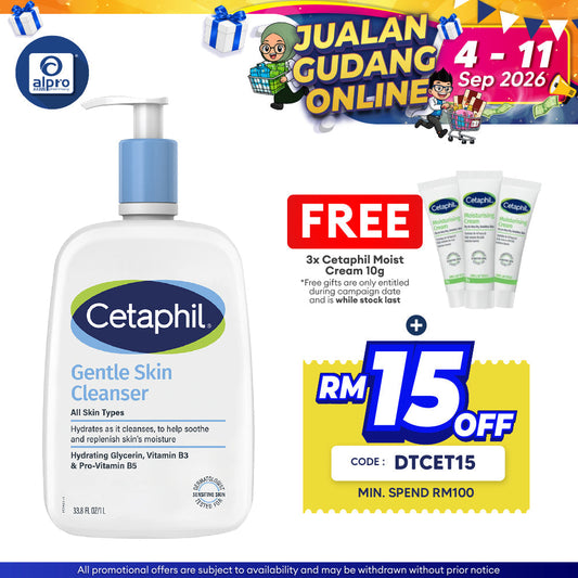 Cetaphil Gentle Skin Cleanser 1L | For Dry and Sensitive Skin Cetaphil