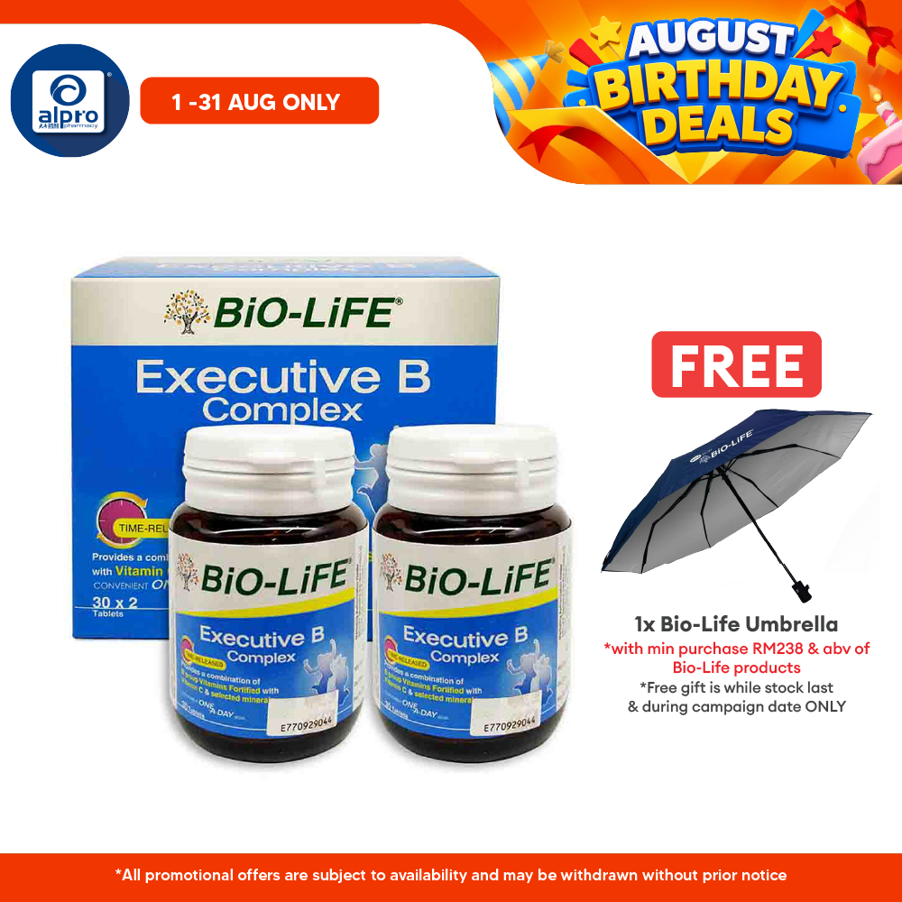 Bio-life Executive Vitamin B Complex 2x30s | Enhance Energy Levels Bio-life