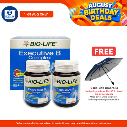 Bio-life Executive Vitamin B Complex 2x30s | Enhance Energy Levels Bio-life