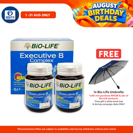 Bio-life Executive Vitamin B Complex 2x30s | Enhance Energy Levels Bio-life