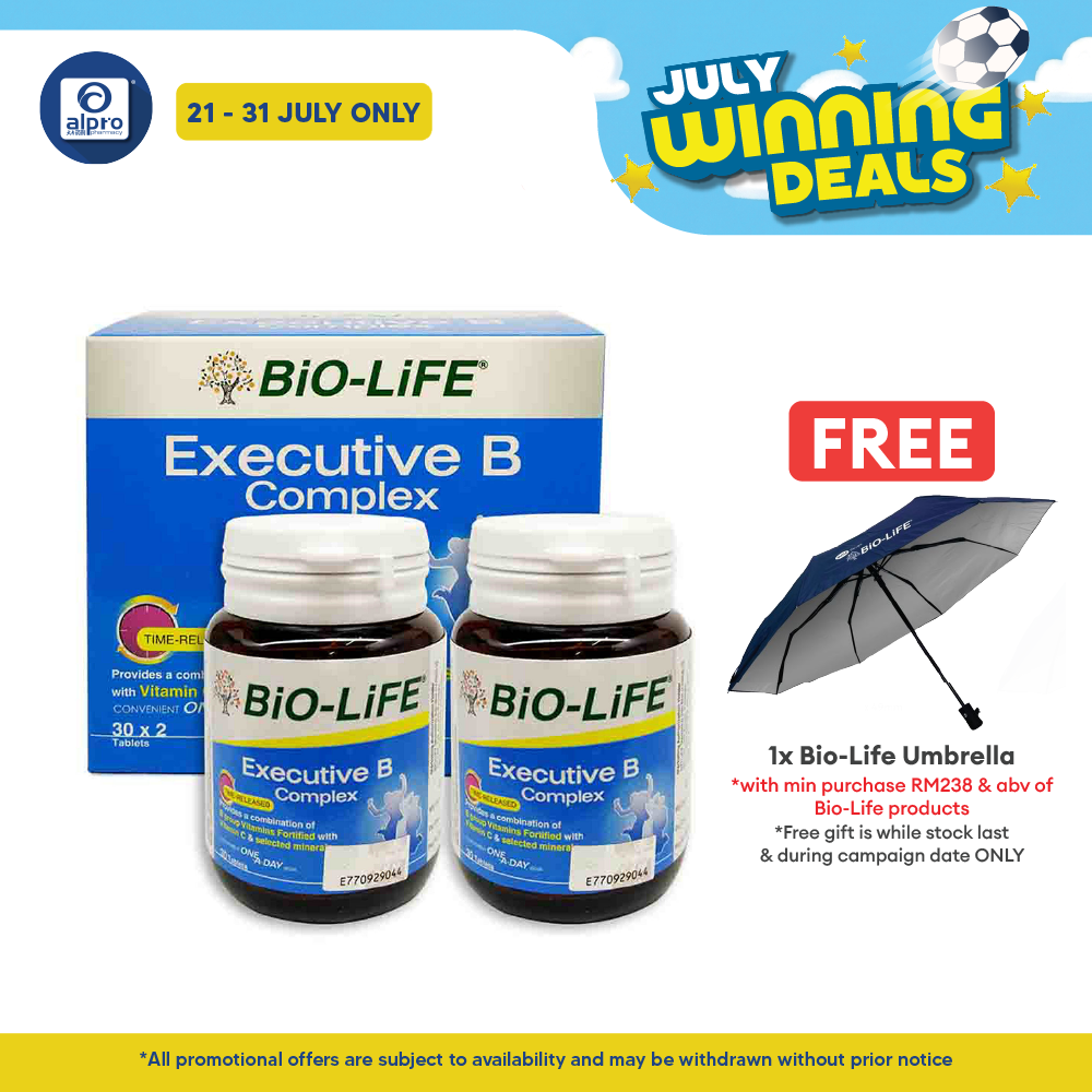 Bio-life Executive Vitamin B Complex 2x30s | Enhance Energy Levels Bio-life