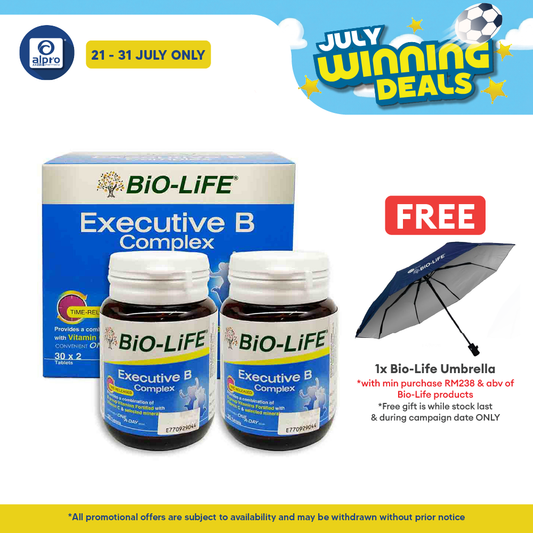 Bio-life Executive Vitamin B Complex 2x30s | Enhance Energy Levels Bio-life