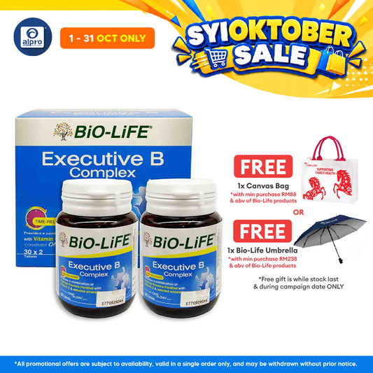 Bio-life Executive Vitamin B Complex 2x30s | Enhance Energy Levels