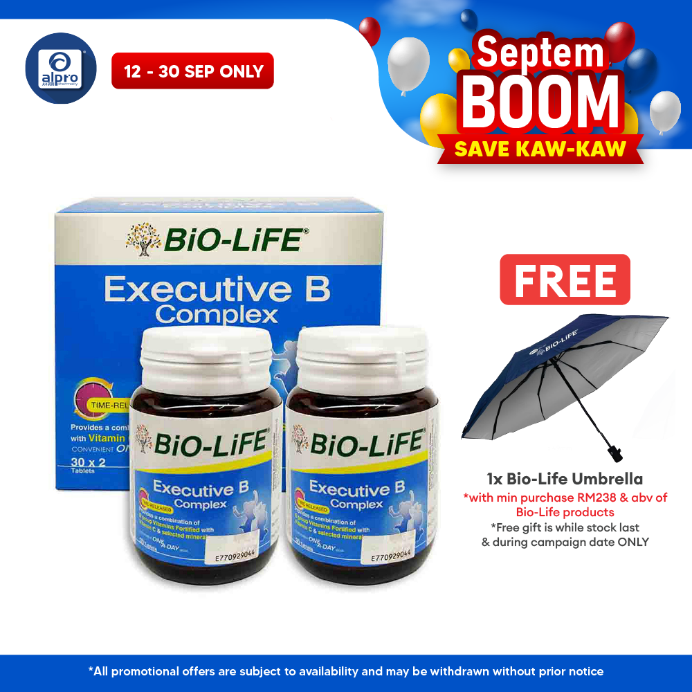 Bio-life Executive Vitamin B Complex 2x30s | Enhance Energy Levels