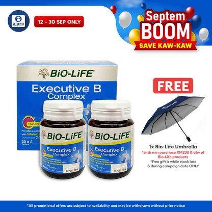 Bio-life Executive Vitamin B Complex 2x30s | Enhance Energy Levels