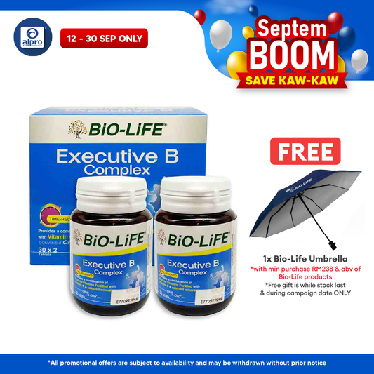 Bio-life Executive Vitamin B Complex 2x30s | Enhance Energy Levels