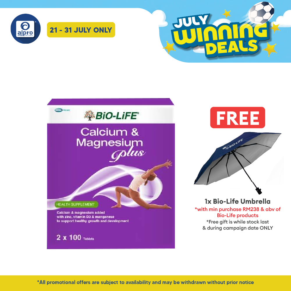 Bio-life Calcium & Magnesium Plus 2x100s | Bone Health Bio-life