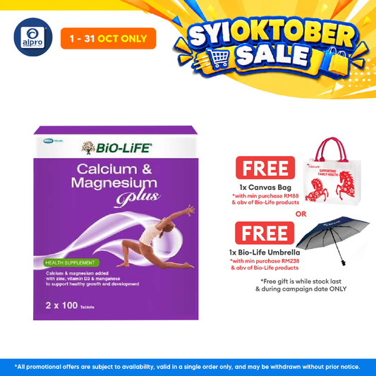 Bio-life Calcium & Magnesium Plus 2x100s | Bone Health