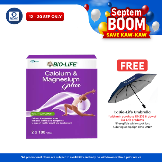 Bio-life Calcium & Magnesium Plus 2x100s | Bone Health