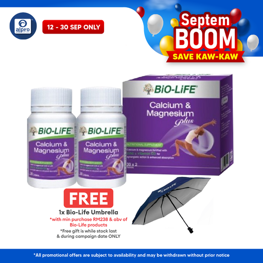 Bio-Life Calcium Magnesium Plus 2 x 30s | Maintains Healthy Bones and Teeth