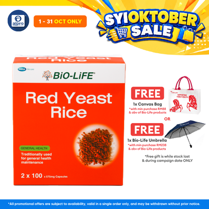 Bio-life Red Yeast 2x100s | Cholesterol Management