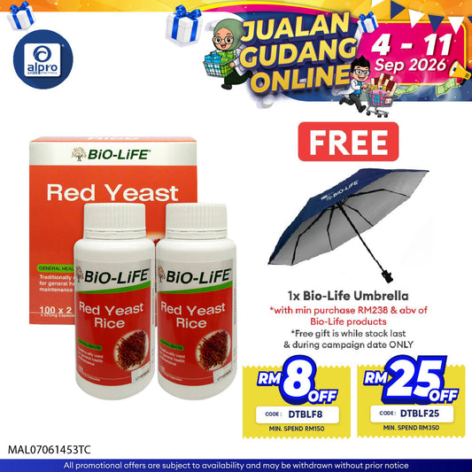 Bio-life Red Yeast 2x100s | Cholesterol Management Bio-life