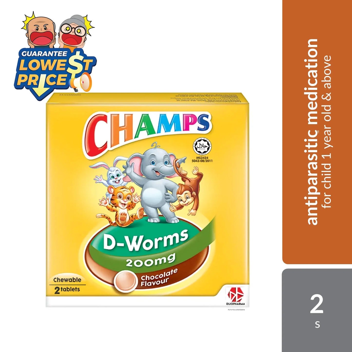 Champs D-Worms Choco 2s | Deworm Champs