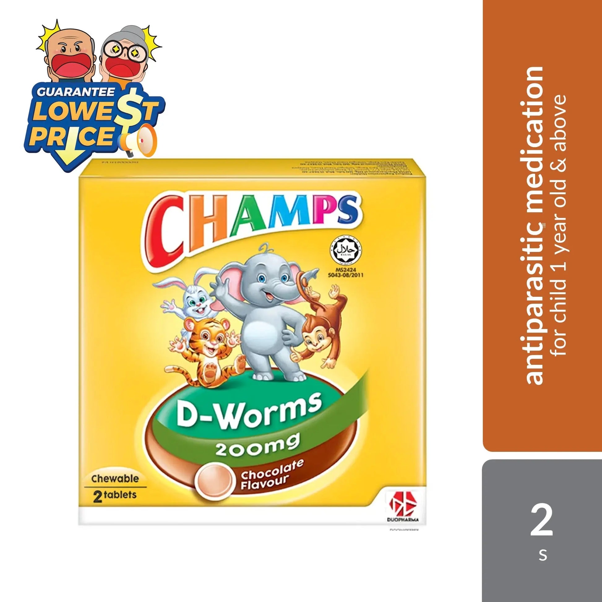 Champs D-Worms Choco 2s | Deworm Champs