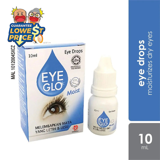 Eye Glo Moist Eye Drops 10ml | Moisturize Dry Tired Eyes Eye Glo