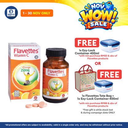 Flavettes Vitamin C 250mg Orange 60s | Immune System Health