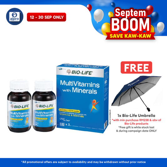 BiO-LiFE Multivitamins + Minerals 2x100s | Develops Strong Bones and Teeth