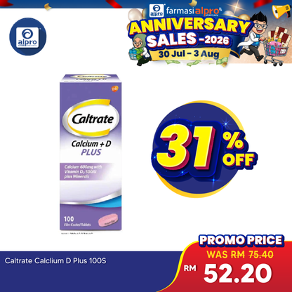 Caltrate Calclium D Plus 100s | Supports Muscle and Bone Health Caltrate