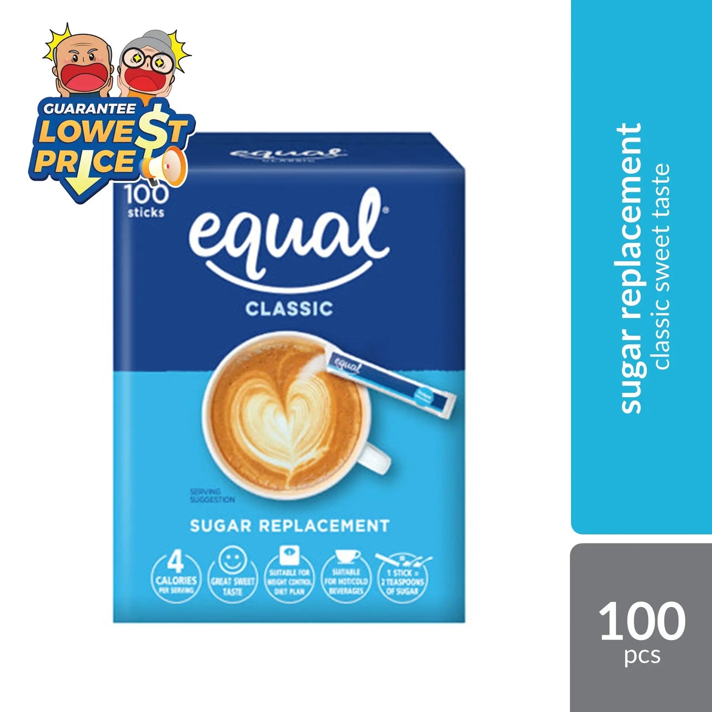 Equal Classic Stick 100s | Provide Great Low Calorie Equal