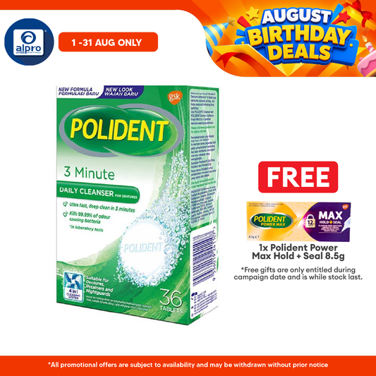 Polident Daily Cleanser For Dentures 3 Minute 36s | Daily Denture Care Polident