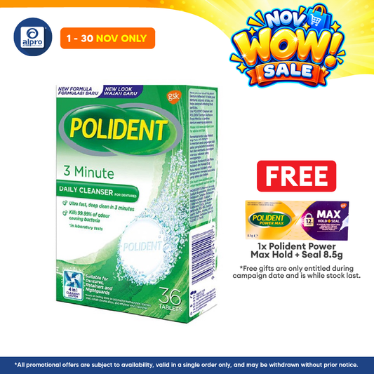 Polident Daily Cleanser For Dentures 3 Minute 36s | Daily Denture Care