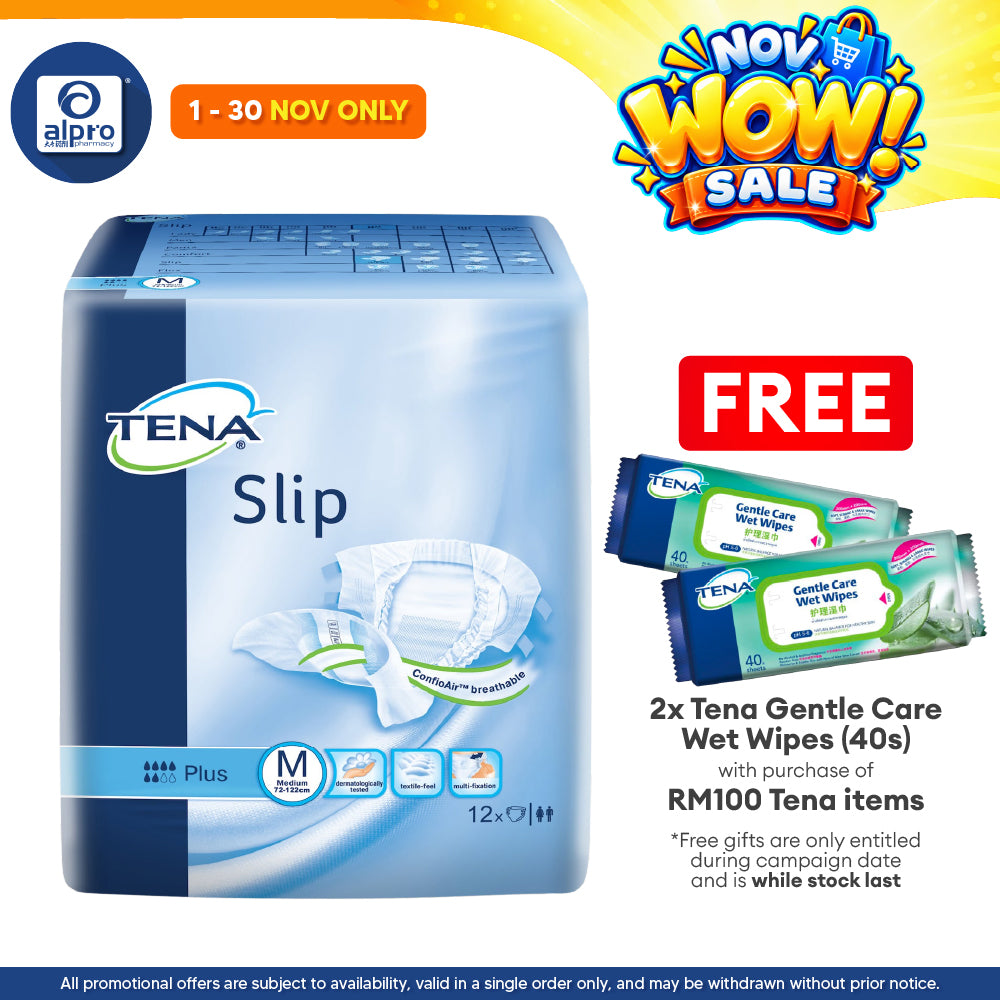 Tena Slip Plus (M) 12s | Soft and Comfortable Fit