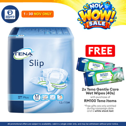 Tena Slip Plus (M) 12s | Soft and Comfortable Fit