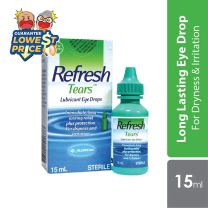 Allergan Refresh Tears Eye Drops 15ml | Moisturizes the Eyes Allergan
