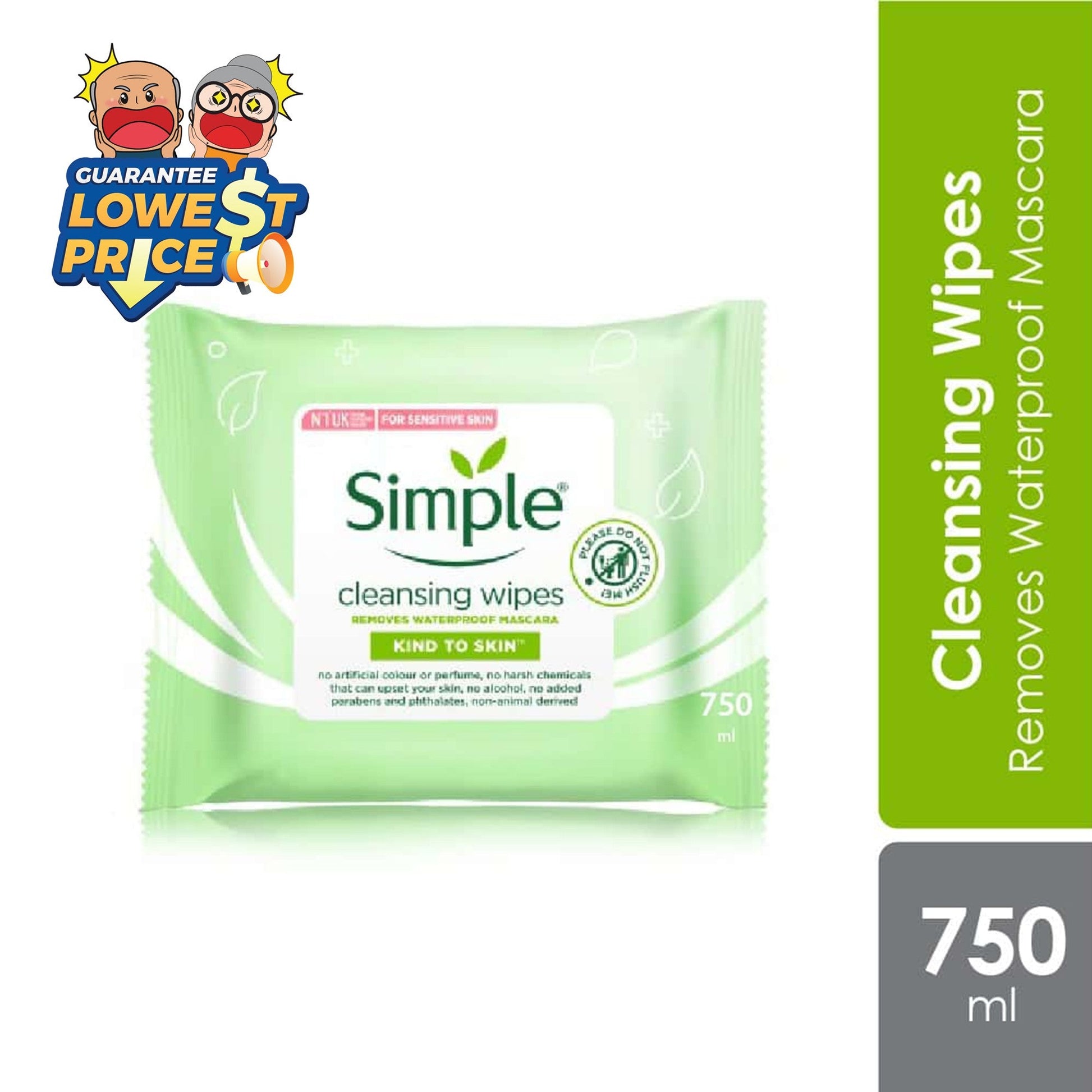 Simple Cleansing Facial Wipes 25's Alpro Pharmacy