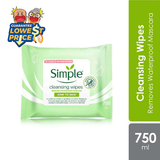 Simple Cleansing Facial Wipes 25's Alpro Pharmacy
