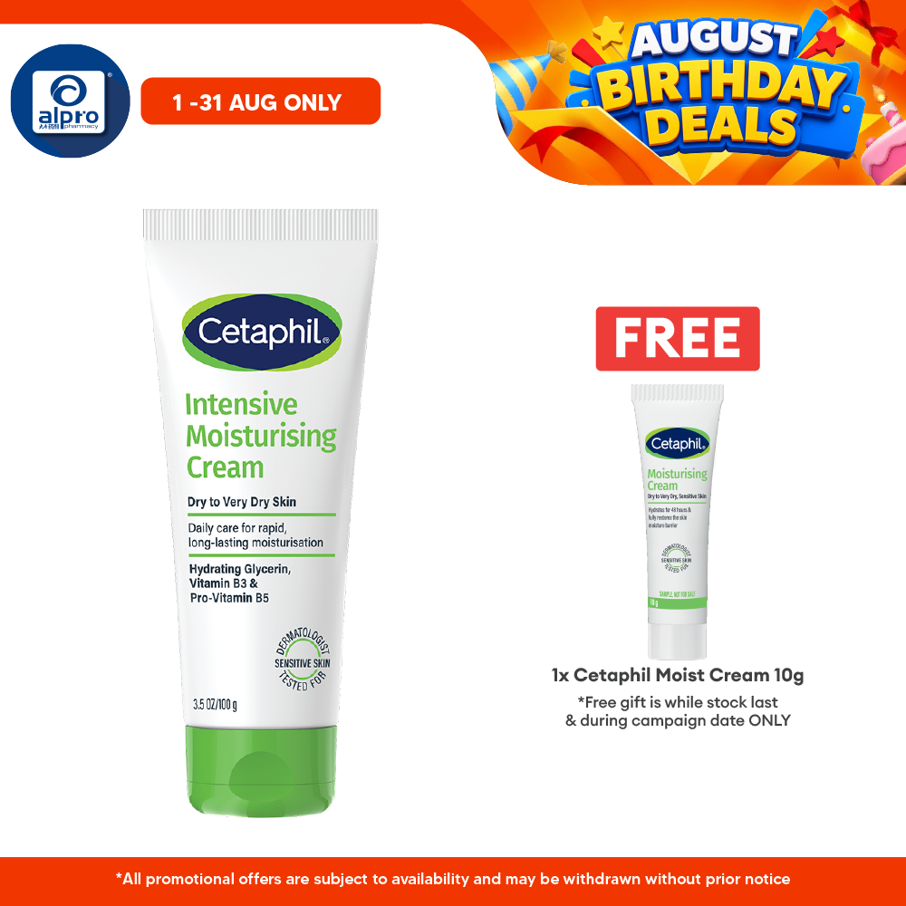 Cetaphil Intensive Moisturising Cream 100g | Improve Quality Sensitive Skin Cetaphil