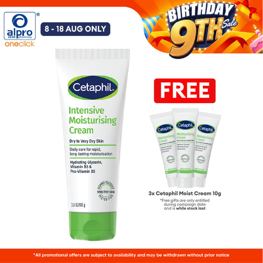 Cetaphil Intensive Moisturising Cream 100g | Improve Quality Sensitive Skin Cetaphil