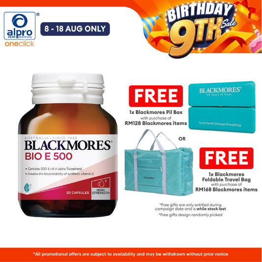 Blackmores Bio E 500iu 30s | Antioxidant Alpro Pharmacy