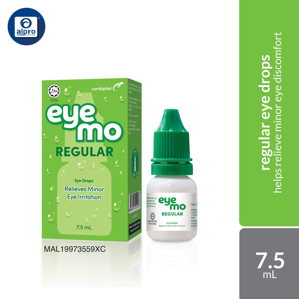 Eye Mo Regular Eye Drop (7.5ml/ 15ml) | Helps Relieve Minor Eye Discomfort Eye Mo