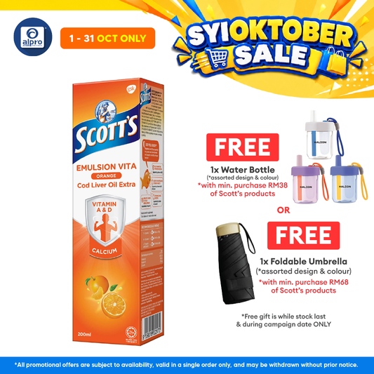 Scotts Emulsion Cod Liver Oil (Orange) 200ml | Brain Health